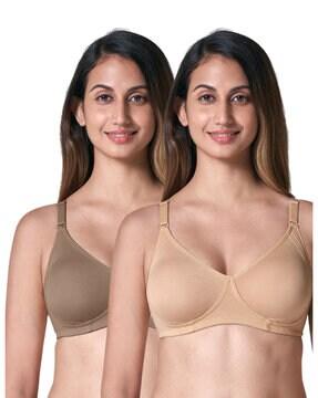 pack of 2 non-padded cotton bras