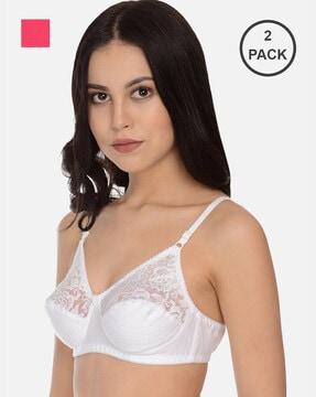 pack of 2 non-padded lace bra