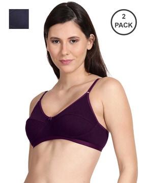 pack of 2 non-padded non-wired bras