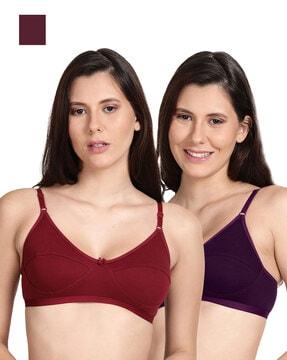 pack of 2 non-padded non-wired bras