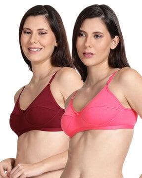 pack of 2 non-padded non-wired bras
