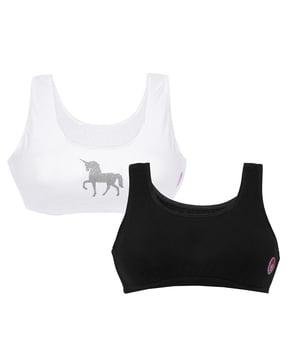 pack of 2 non-padded sports bras