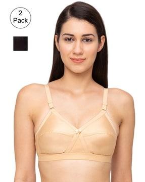 pack of 2 non-wired cotton bras