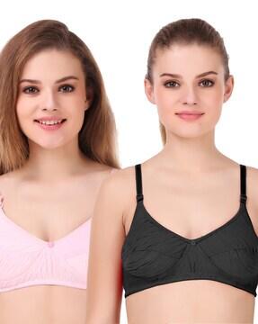 pack of 2 non-wired lightly padded bras