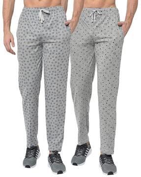 pack of 2 novelty print straight track pants