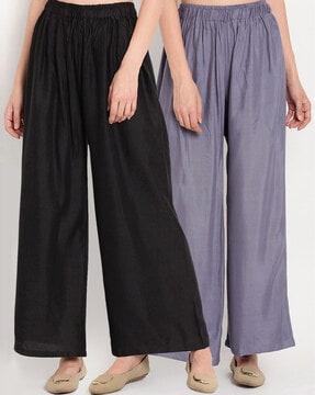 pack of 2 palazzo with elasticated waistband