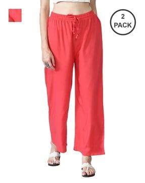 pack of 2 palazzos with drawstring waist