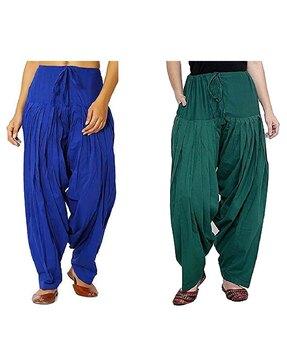 pack of 2 patiala pants with drawstring waist