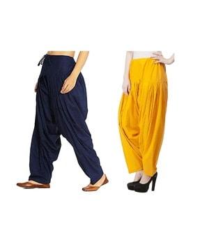pack of 2 patiala pants with drawstring waist
