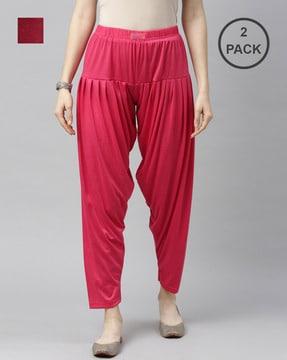 pack of 2 patiala pants with elasticated waist