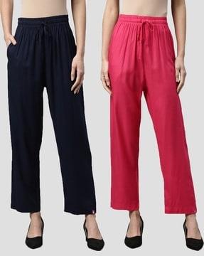 pack of 2 pleat-front pants with insert pockets