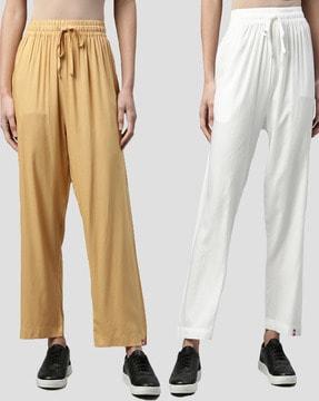 pack of 2 pleat-front pants with insert pockets