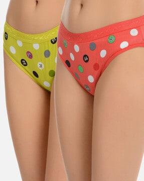 pack of 2 polka-dot print briefs