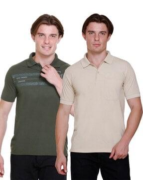 pack of 2 polo t-shirt with short sleeves