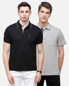 pack of 2 polo t-shirts with patch pocket