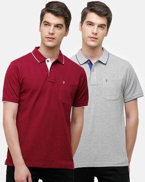 pack of 2 polo t-shirts with patch pocket