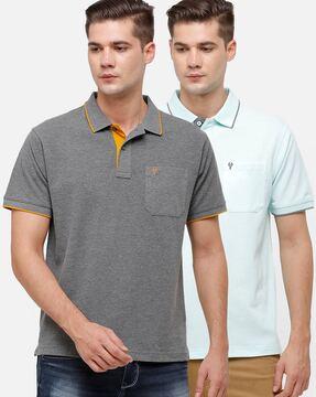 pack of 2 polo t-shirts with patch pocket