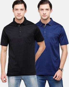 pack of 2 polo t-shirts with patch pockets