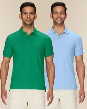 pack of 2 polo t-shirts with short sleeves