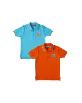 pack of 2 polo t-shirts with signature branding