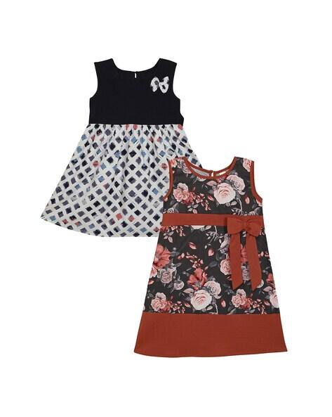 pack of 2 printed a-line dresses
