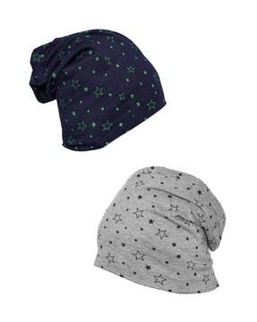 pack of 2 printed beanie