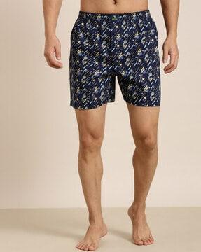 pack of 2 printed boxers with elasticated waist