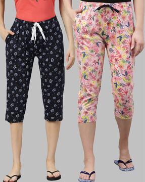 pack of 2 printed capris