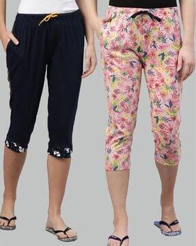 pack of 2 printed capris