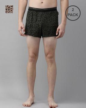 pack of 2 printed cotton boxers