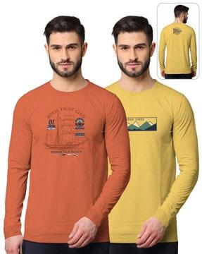 pack of 2 printed crew-neck sweatshirts