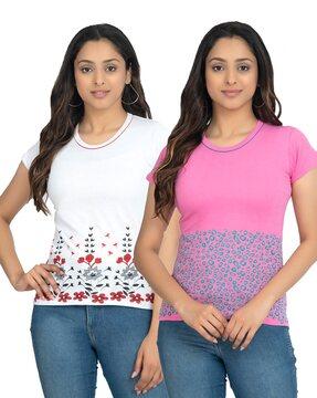 pack of 2 printed crew-neck t-shirts