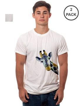 pack of 2 printed crew-neck t-shirts