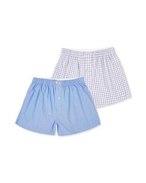 pack of 2 printed flat-front bermudas