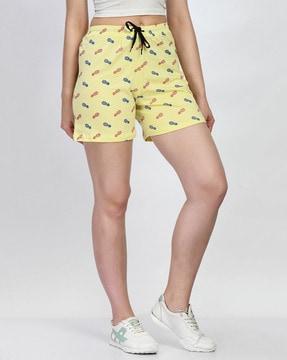 pack of 2 printed high-rise shorts