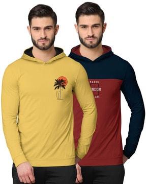 pack of 2 printed hooded sweatshirts