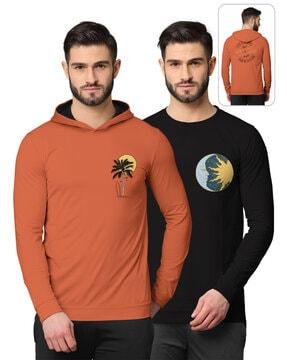 pack of 2 printed hoodie sweatshirts