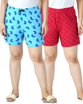 pack of 2 printed knit shorts