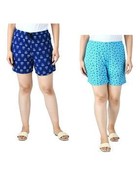 pack of 2 printed knit shorts