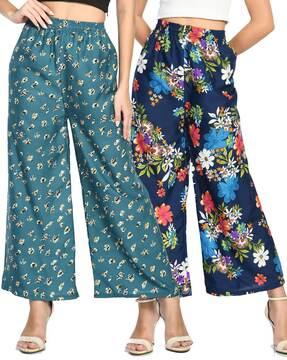 pack of 2 printed palazzos