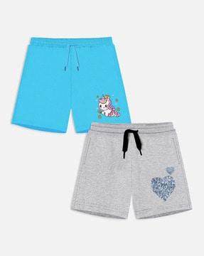 pack of 2 printed regular shorts