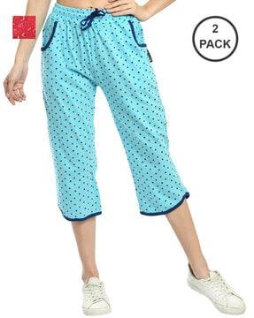 pack of 2 printed relaxed fit capris