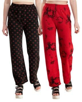 pack of 2 printed relaxed fit palazzos