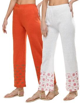 pack of 2 printed relaxed fit palazzos