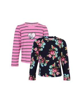 pack of 2 printed round- neck t-shirts