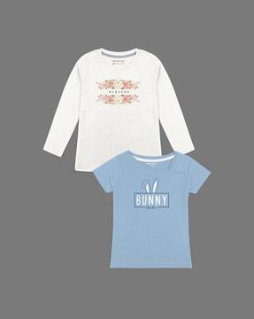 pack of 2 printed round-neck t-shirts