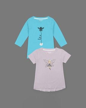 pack of 2 printed round-neck t-shirts