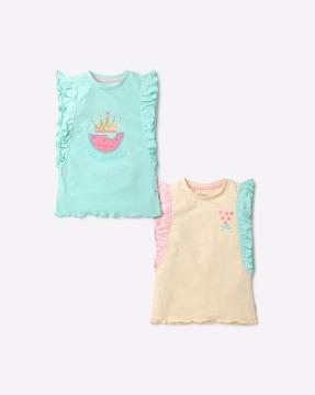 pack of 2 printed round-neck t-shirts