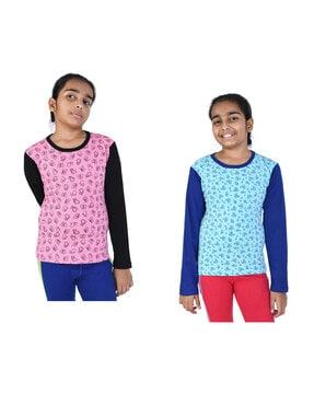 pack of 2 printed round-neck t-shirts