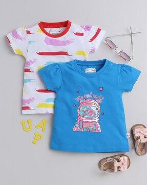 pack of 2 printed round-neck t-shirts